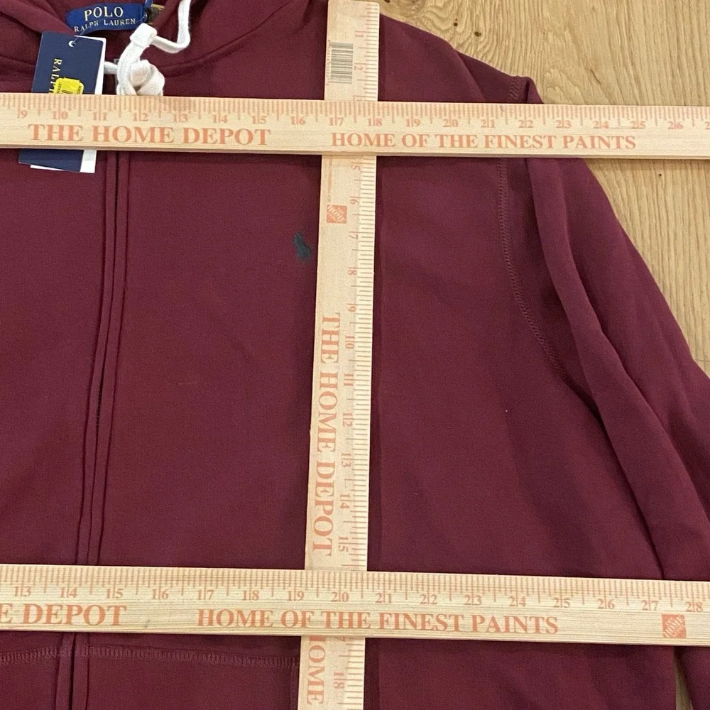 Polo Ralph Lauren Fleece‎ Full Zip Hoodie Color Red Maroon Size XXL New W/ Tags
